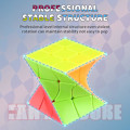 Miniatyrbilde 3 av 5: 3x3 Forvrengt Skråkube Klistremerker Speed Cube 3D Puslespill Levende Farge Magisk Puslespill Leke