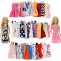 Miniatyrbild 5 av 5: 42-delat set Barbie kläder skor glasögon glänsande leksaker