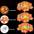 Miniatyrbillede 5 af 7: Multiformede lyskæder, batteridrevne, 2M 20 LED dekorative lyskæder, velegnet til forskellige festivaler, skaber en god atmosfære, stok Maple Leaf