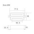 Miniatyrbild 3 av 5: Hög Output Hals Dubbel Hot Rail Humbucker Pickups Vit