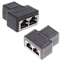 Miniatyrbilde 2 av 5: 1 til 2 veis LAN Ethernet Nettverkskabel Rj45 Hunn Splitter Kobling