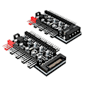 Miniatyrbild 4 av 5: Moderkort 10 Portar Fläkt 4pin Pwm Fläkthubb Splitter Förlängning 12v