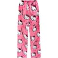 Söta tecknade pyjamasbyxor damer all-over tryck flanell pyjamas varma hem sov graffiti byxor MM M