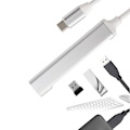 Pikkukuva 2 / 5: Metallinen Usb C Hub Type C - 3x Usb 2.0 + Usb 3.0 4 Portin Adapteri Fo