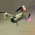 Pikkukuva 3 / 5: Mini Drone Strobe -valo Punainen Sininen Väri Kevyt +paristo