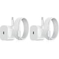 2-pakning - Lader for iPhone - Hurtiglader - Adapter + Kabel 20W Hvit one size 2-Pack iPhone