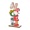 Miniatyrbild 1 av 5: Juldekoration nordisk trä ansiktslös gammal man målade bokstäver DIY prydnader jul dvärg prydnader NOEL