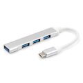 Pikkukuva 1 / 5: Metallinen Usb C Hub Type C - 3x Usb 2.0 + Usb 3.0 4 Portin Adapteri Fo