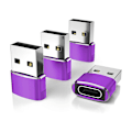 Miniatyrbild 1 av 5: USB till USB C-adapter, USBC hona till A hane OTG-laddare typ C-omvandlare för Apple Watch Ultra iWatch 7 8 9 10, iPhone , Plus Pro Max, AirPods 3 Purple 4pc