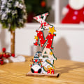 Miniatyrbild 2 av 5: Juldekoration nordisk trä ansiktslös gammal man målade bokstäver DIY prydnader jultomte prydnader XMAS