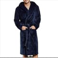 Snuggaroo Herre Blød Fleece Langærmet Hætte Morgenkåbe Badekåbe blå