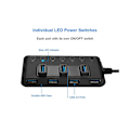 Miniatyrbild 4 av 5: 7 Portars Usb3.0 Hub Adapter Portabel Usb Hub Splitter Med Strömbrytare