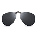 Miniatyrbillede 4 af 6: Clip-on Aviator Solbriller Pilot Briller Sort sort