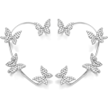 Miniatyrbillede 1 af 4: Zircon Sommerfugle Øreringe til Kvinder Sommerfugl Øre Cuff Wrap Crawler