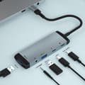 Miniatyrbillede 3 af 5: Højhastigheds USB 3.0 Data Hub Adapter Multi Type-c Hub Udvidelse 5