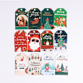 Miniatyrbild 2 av 2: Julgåva prydnader kort julafton handskriven lyckobringande välsignelse kort julhälsningskort Christmas Tree Alphabet - White Card