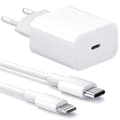 Lader for iPhone - Rask lader - Adapter + Kabel 20W USB-C Hvit 1-pakning iPhone 1-Pack iPhone