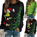 Miniatyrbilde 2 av 3: Grinch Julegenser Dame - Chic Grønn Topp, Størrelse XL green XL