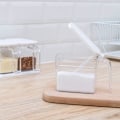 Miniatyrbild 4 av 6: Transparent kryddbox, 3 transparenta kryddförvaringsbehållare för kryddor, salt, sockerflaskor, kryddburkar (med sked)