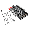 Miniatyrbild 2 av 5: Moderkort 10 Portar Fläkt 4pin Pwm Fläkthubb Splitter Förlängning 12v