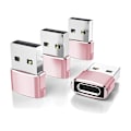 Miniatyrbild 1 av 5: USB till USB C-adapter, USBC hona till A hane OTG-laddare typ C-omvandlare för Apple Watch Ultra iWatch 7 8 9 10, iPhone , Plus Pro Max, AirPods 3 pink 4pc