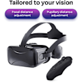 Miniatyrbillede 3 af 4: Headset 3D VR Briller Virtual Reality Briller PC Spil til 4,7-6,7 tommer, Android/iPhone Smartphones, HD, Blåt Lys, (Sort)