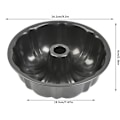 Miniatyrbild 3 av 5: 24cm/9,6 tum kakform bakform, rund bakform i kolstål, kakform med non-stick beläggning