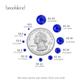 Miniatyrbillede 3 af 5: Flad krystal diamant rund ædelsten, safir (4,6-4,8 mm) SS20/1440 stykker Blue