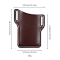 Miniatyrbillede 5 af 5: Herre Telefon Beskyttende Skede PU Læder Pung Wallet Taske Holder