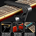Miniatyrbild 6 av 7: Gitarr Capo Snabbväxlande Capo för 6-strängad Akustisk Gitarr Elgitarr Klassisk Gitarr Ukulele Capo (Svart) Black