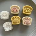 Miniatyrbild 4 av 5: Månkakestämplar Månkakeformar Toastformad Plastmaterial Ba