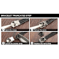 Miniatyrbillede 5 af 9: Herre Læder Armbånd Sort Brun Multilayer Flettet Reb Guitar Diskantnøgle Musik Note Smykke Armbånd Justerbart