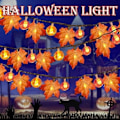 Miniatyrbillede 7 af 7: Multiformede lyskæder, batteridrevne, 2M 20 LED dekorative lyskæder, velegnet til forskellige festivaler, skaber en god atmosfære, stok Maple Leaf