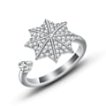 Pikkukuva 4 / 5: Fidget-sormus naisille, pyörivät sormukset stressiin ja ahdistukseen, meditaatiosormus, ahdistusta lievittävä, rauhoittava sormus, koru, Valent Style 5 Style 5