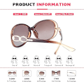 Miniatyrbillede 5 af 6: Solbriller Dame Polariserede Retro Designer Solbriller Store Stel Oversized Shades UV400 Beskyttelse