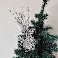 Miniatyrbillede 3 af 3: Guldpulverkugle guldpulver blomsterudskæringstilbehør julepynt juletræstilbehør håndlavet silver