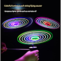 Miniatyrbild 1 av 6: 1-pack LED-belyst Frisbee Propeller Leksak Dragsko UFO Gyro Leksak för Barn och Vuxna (Med Eget Batteri) Fem Lampor Five Lamps