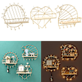 Miniatyrbilde 2 av 5: Nordisk Stil Måne Sol Hjerte Jern Oppbevaringsholder Veggkrok Hylle