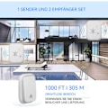 Miniatyrbillede 5 af 5: Batterifri trådløs dørklokke, plug-in trådløs vandtæt