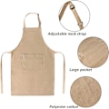 Miniatyrbilde 2 av 7: Forkle og kokkehattsett for barn - Justerbart barneforkle for gutter og jenter til matlaging og baking - off-white
