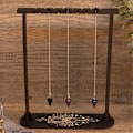 Miniatyrbilde 5 av 5: Tre Wiccan Krystallholder Tre Pendel Display Stativ Dowsing