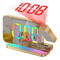Projektionsväckarklocka, 7,4 tums LED-spegel Digital Klockdisplay
