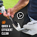 Miniatyrbillede 6 af 7: Golfkølle Rensebørste og Rillerenser med Udtrækkelig Klips, Forlænger 2 ft Messing, Ergonomisk Design, Fastgøres Nemt til Golftaske (Sort)