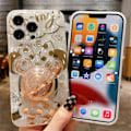 Miniatyrbilde 6 av 8: Tegneserie-deksel til iPhone og Bling Glitter Telefonstativ Søtt Telefondeksel til Jenter Kvinner Minnie iPhone 12 pro Minnie iPhone 12  pro