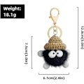 Miniatyrbillede 4 af 5: Kawaii teddybjørn nøglering til kvinder, dame nøglering, bling teddybjørn nøglering, nøgleringsæt,