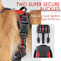 Miniatyrbilde 2 av 6: Hundesele med reflekstråd, Anti-trekk hundesele, Løping, Polstret vest, Justerbar bryststropp Svart M black M
