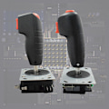 Miniatyrbild 2 av 5: Arcade Joystick Flight Stick Vibration Trigger Joystick 8-vägs Di