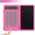 Miniatyrbilde 4 av 8: Enkel Kalkulator og LCD Skrivebrett 6.5 Tommer Kalkuler og Ta Notater (Rosa) pink