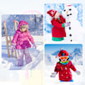 Miniatyrbild 7 av 7: Barnvinter Skidhandskar Vattentäta Snowboardhandskar Halkfria Plyschfodrade Varma Enhörningshandskar för Flickor Pojkar 2–9 År pink XS