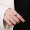 Miniatyrbillede 5 af 5: #Sølvring til kvinder mod stress, roterende angstring, justerbar#